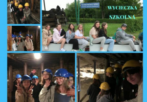 młodzież w kaskach górniczych kopalnia