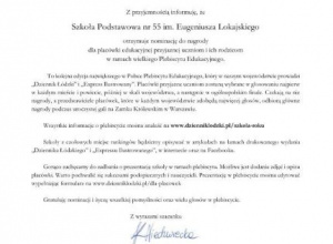 Nominacje "Szkoła roku" i "Nauczyciel roku"