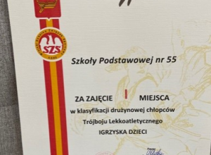 I miejsce chłopców Trójbój Lekkoatletyczny "Igrzyska Dzieci"